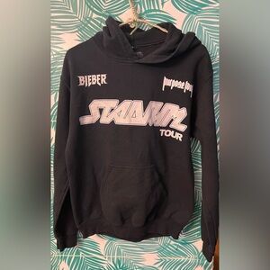 Justin Bieber Purpose Tour Stadium 2017 hoodie black sz S